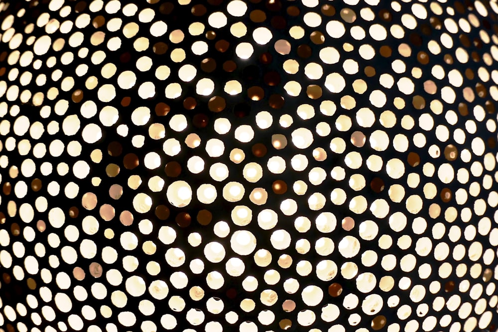 black and white polka dot textile
