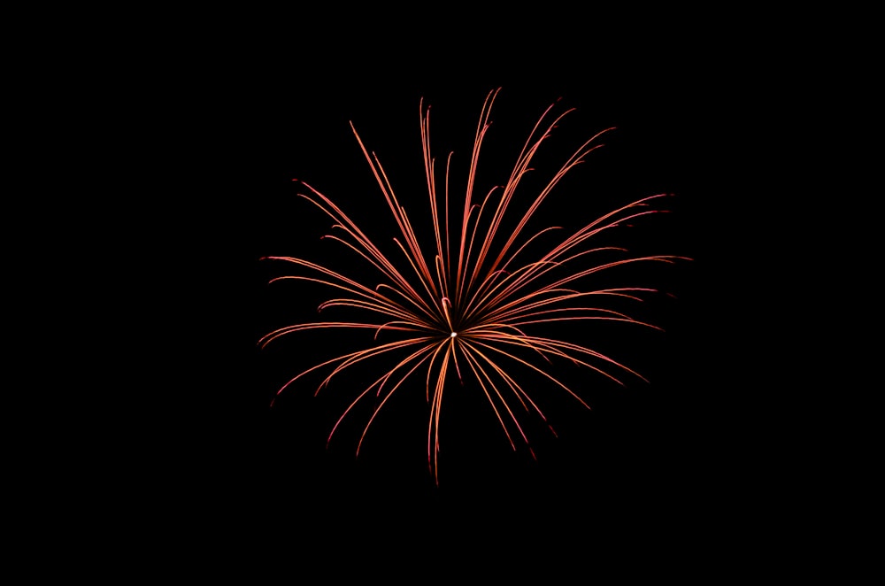 red fireworks in the sky