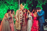 women in red and brown traditional dress
