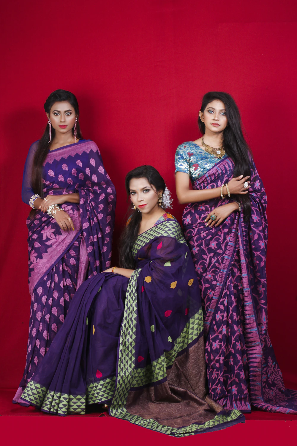 Pure cotton-silk kali flare with traditional mirror choli