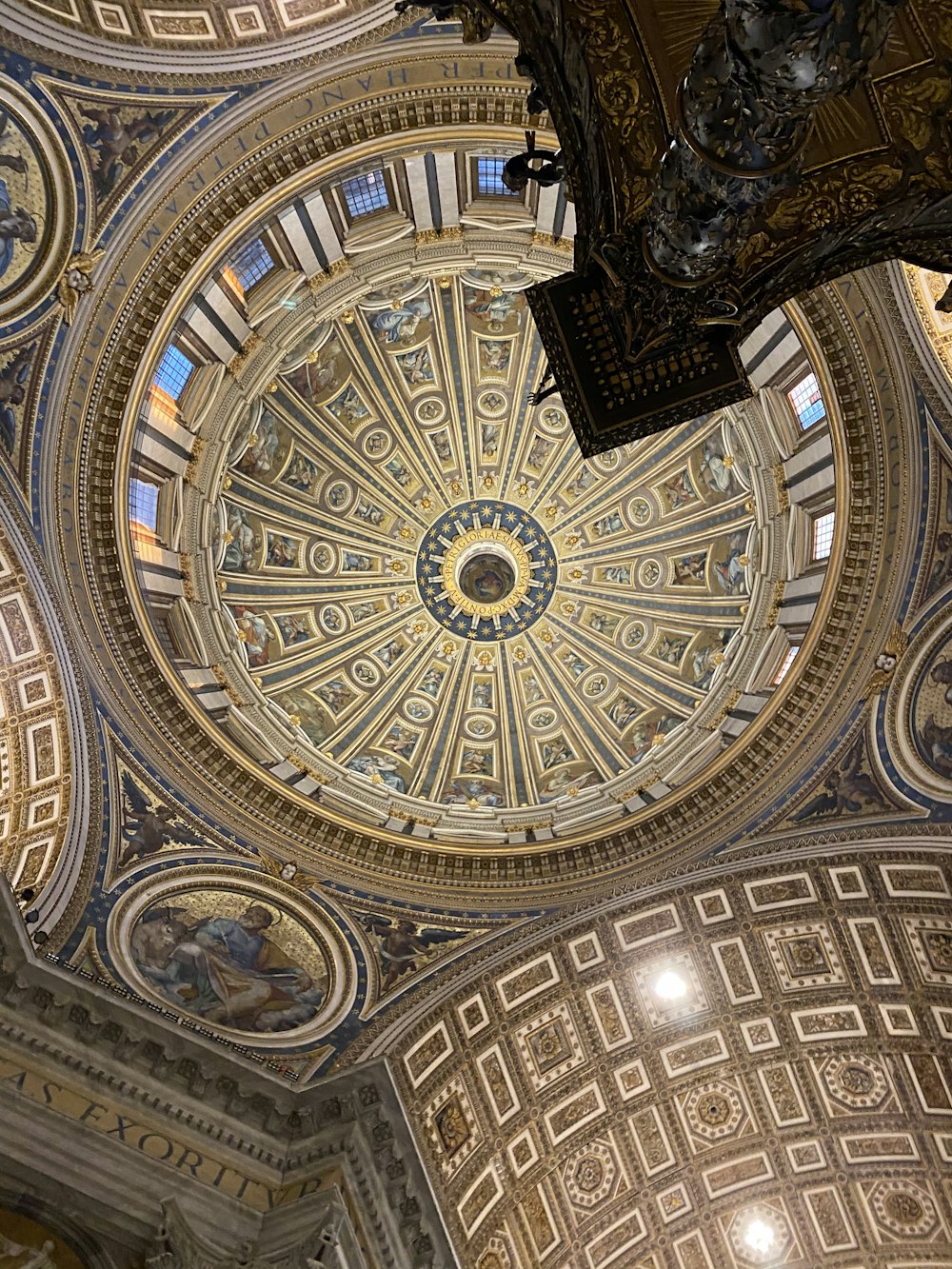 brown and white dome ceiling