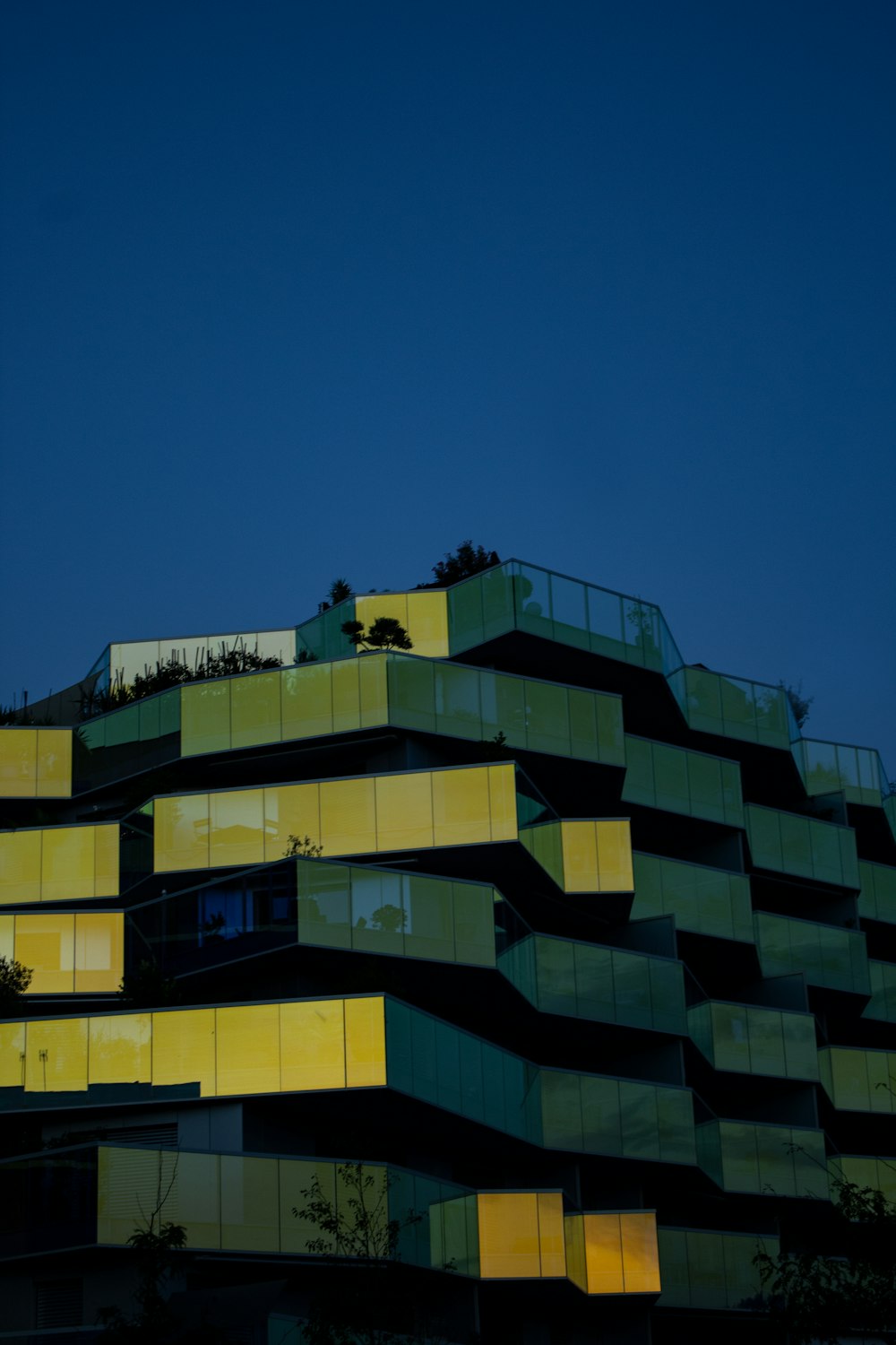 yellow and black concrete building