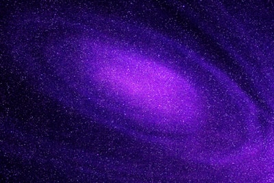 A mystical purple nebula swirling with stars and subtle zodiac symbols glowing softly.