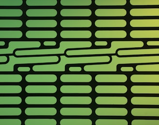 green and black striped textile