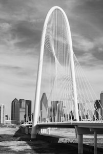 grayscale photo of city skyline