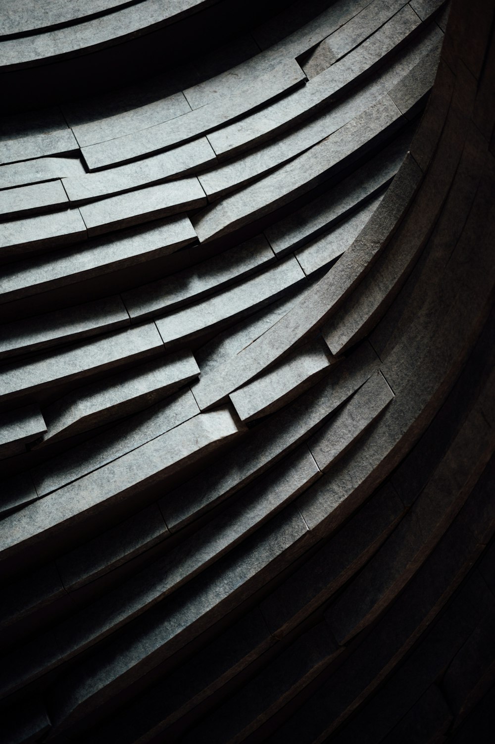 brown and black spiral stairs