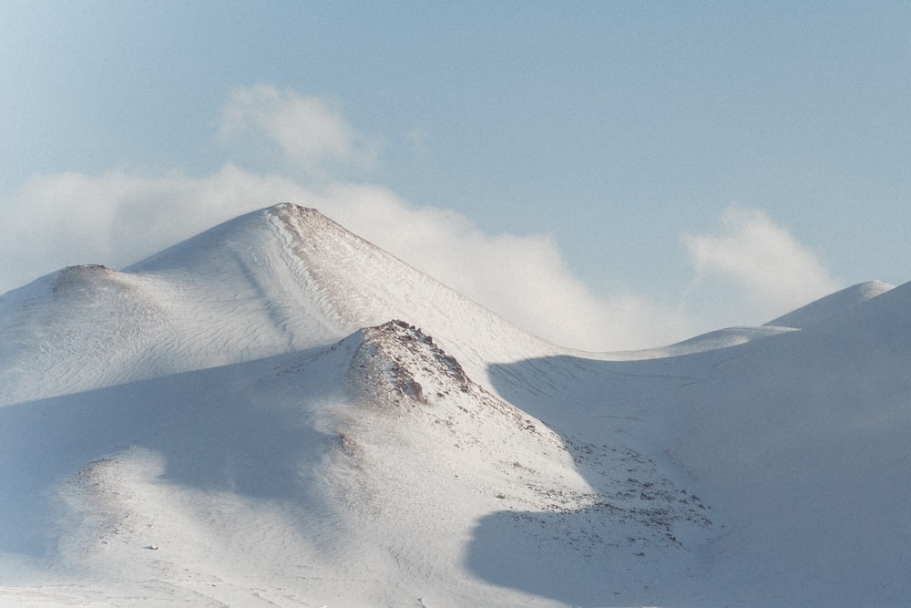 snow covered mountain under blue sky during daytime