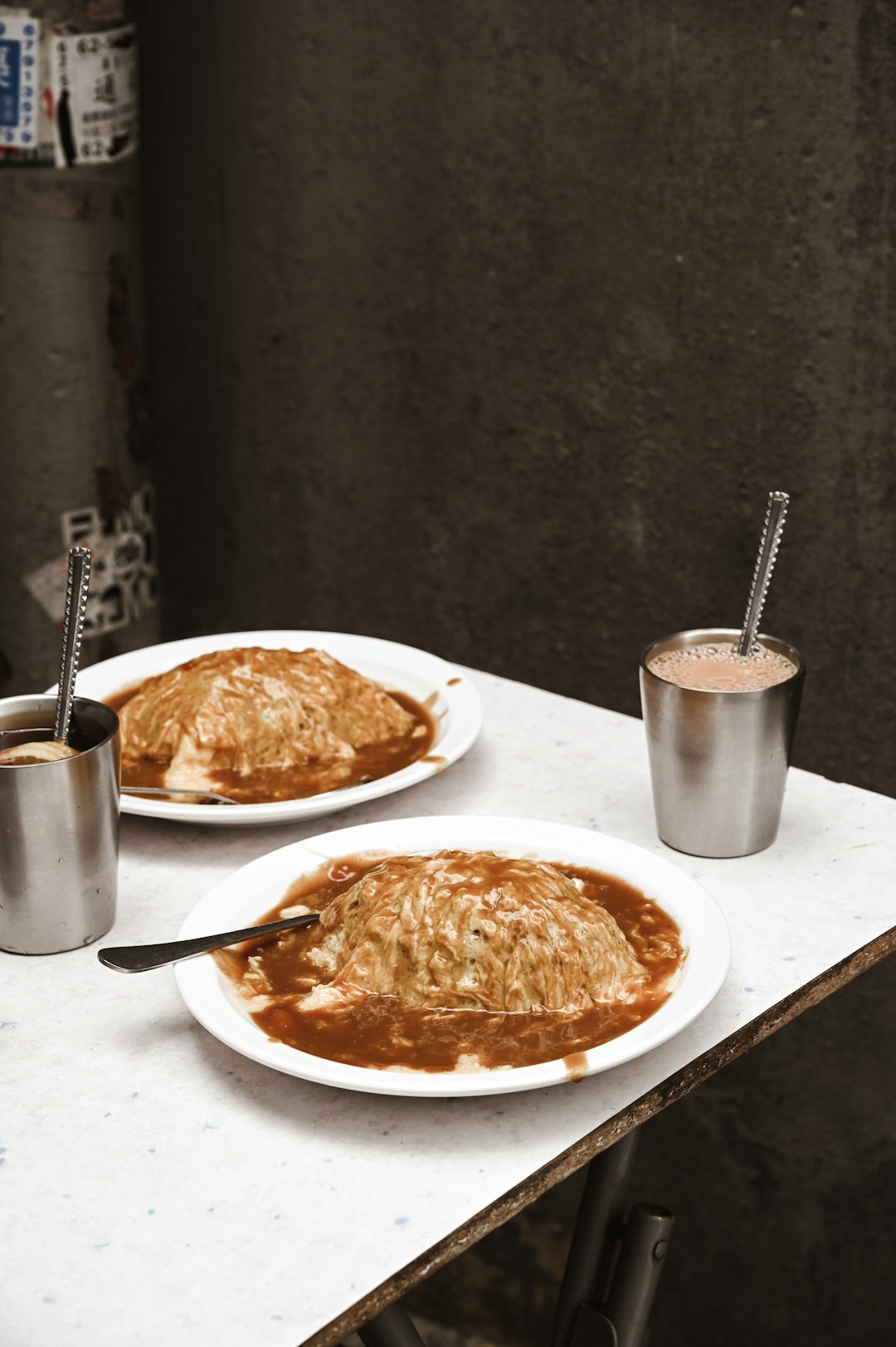 white ceramic plate with stainless steel fork