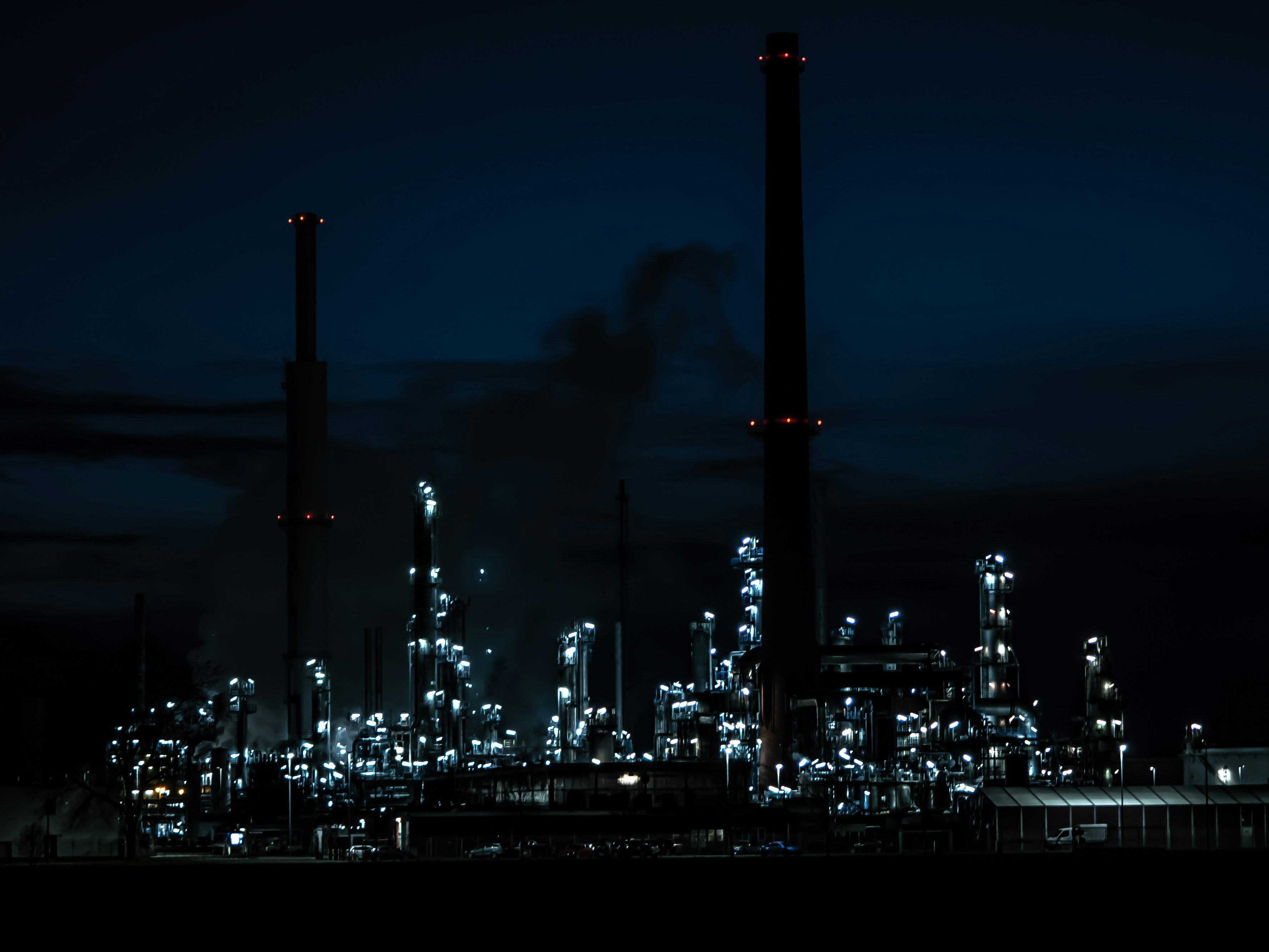 city with high rise buildings during night time