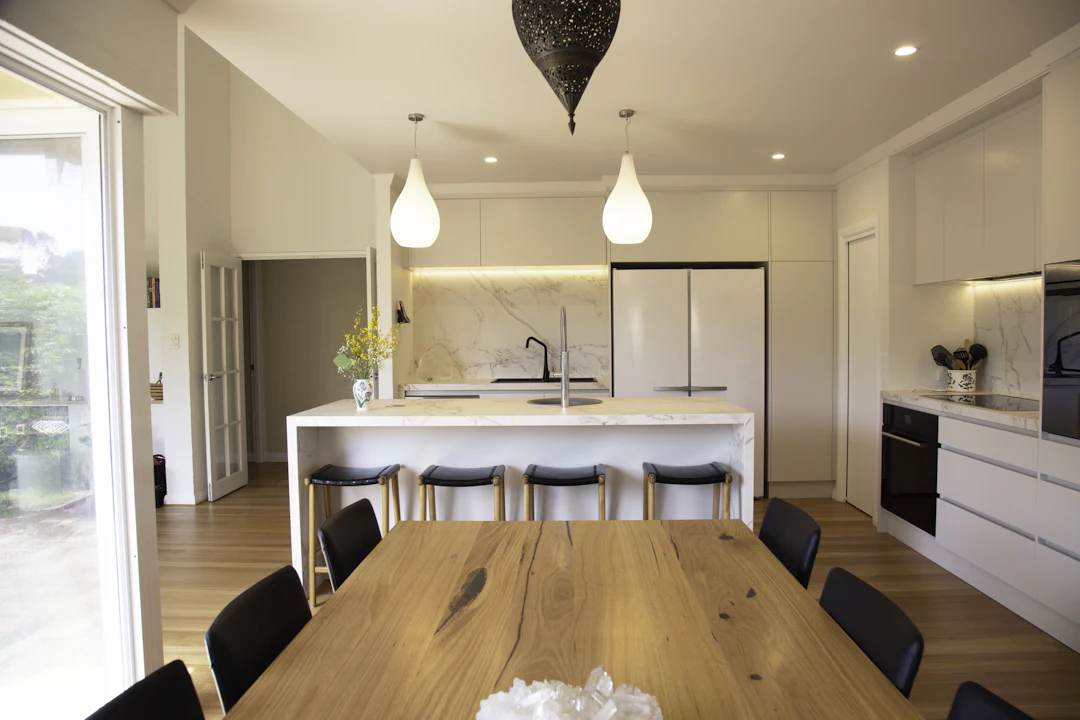 Salesperson kitchen table homeowners