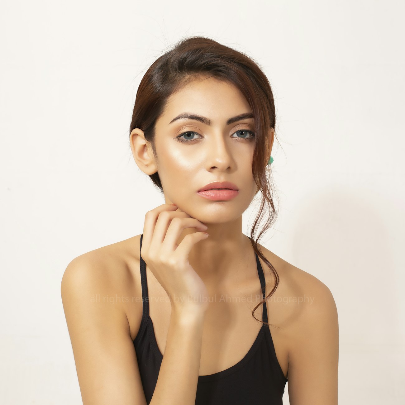 Clinical consultation setting with notebook and gloves