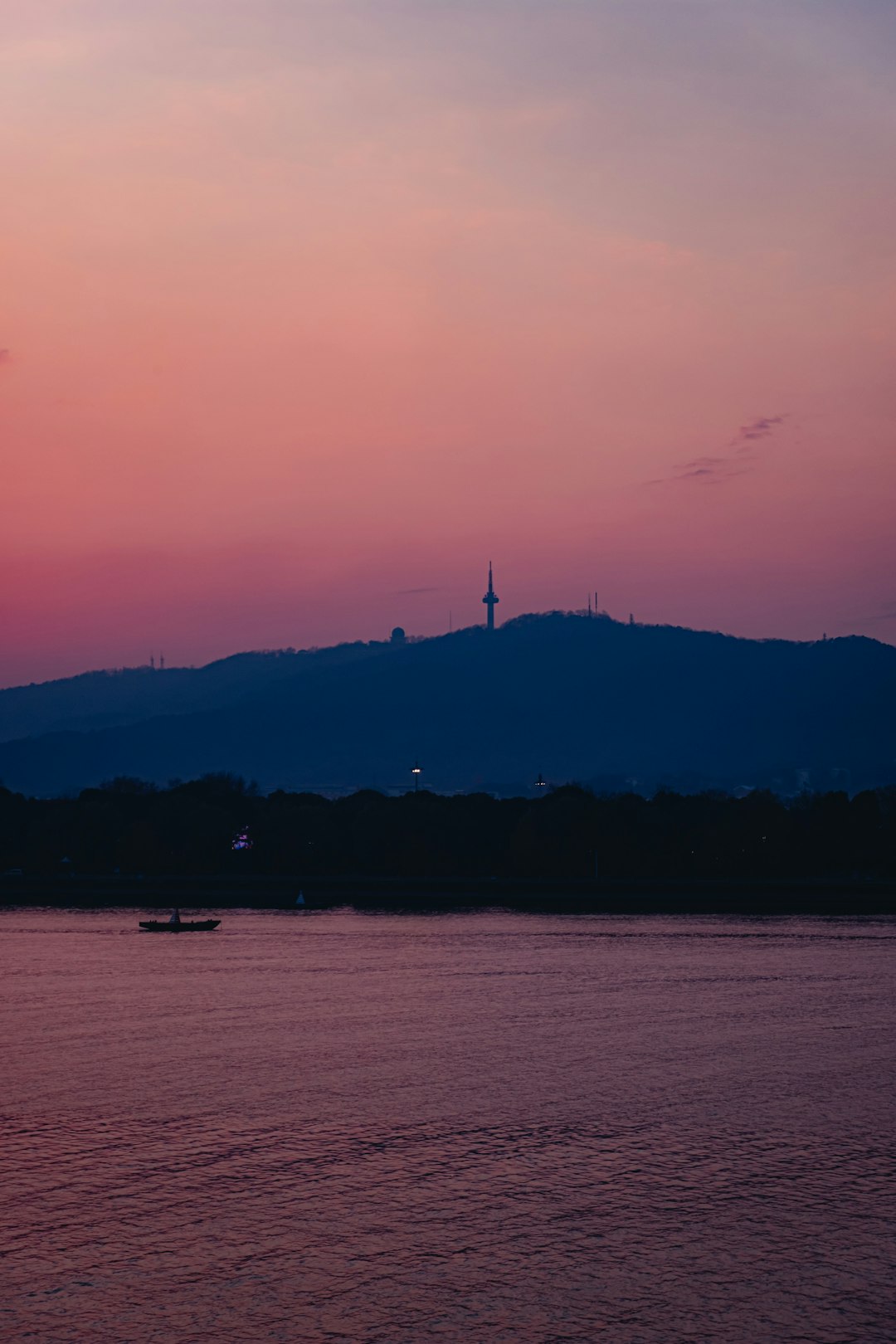 silhouette of mountain during sunset