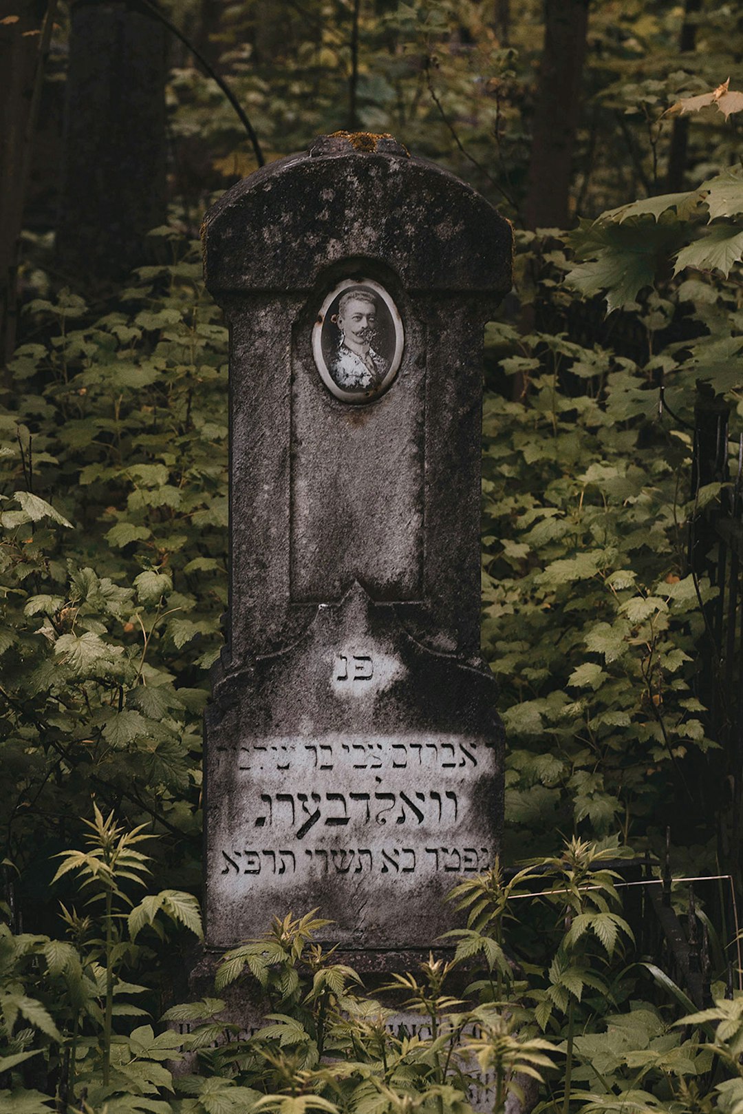 black and white concrete tomb