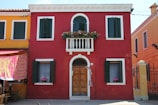 Colorful commercial building exterior freshly painted.