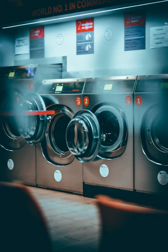 gray front load washing machines