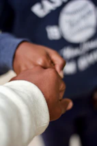 A close-up of a handshake between two people, highlighting trust and partnership.