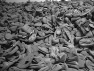 A pile of donated shoes ready to be packed and sent off to Peru, symbolizing hope and care.