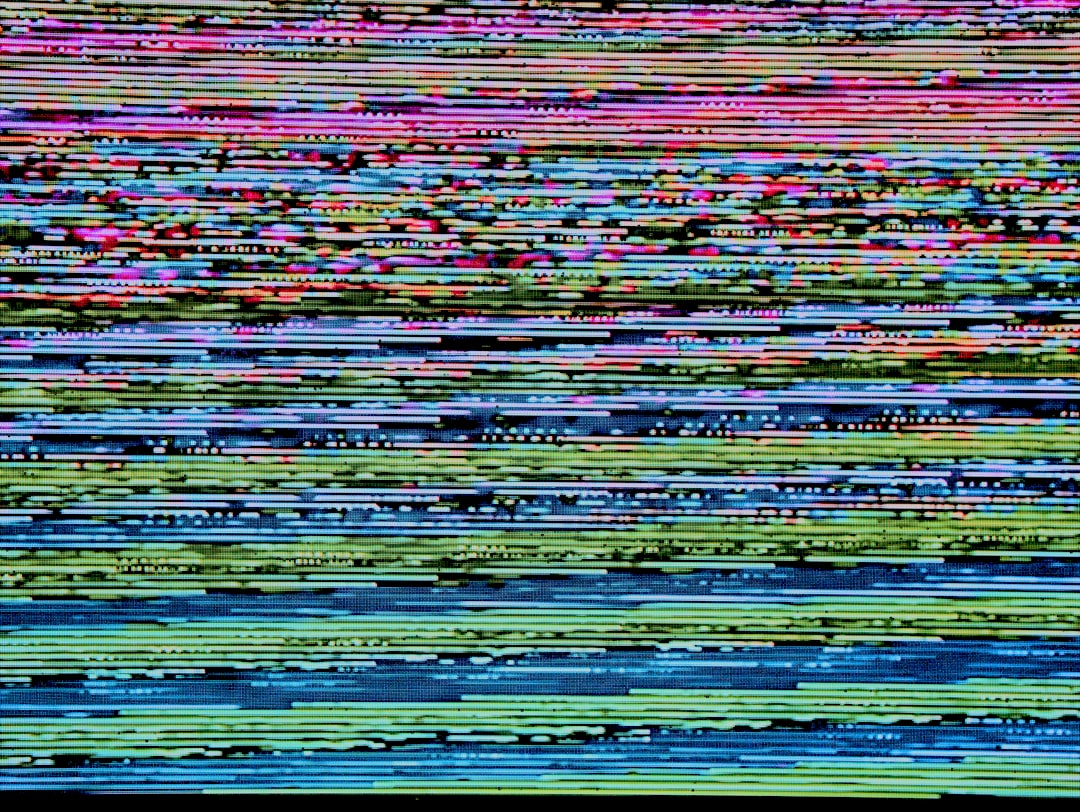 Glitch While Streaming - There were some really cool patterns and designs that appeared before I grabbed the camera.  Unfortunately I spent about 10 minutes complaining about the lost transmission of the game before I realized that I had a photo opportunity.   The screen went black after I took 3 photos...and never returned to the awesome patterns I originally saw.   Next time, I'll react quicker!