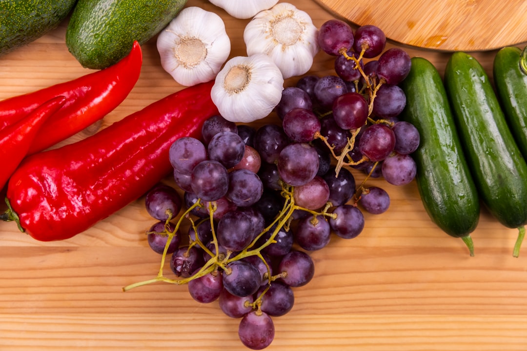 white garlic red chili and green chili