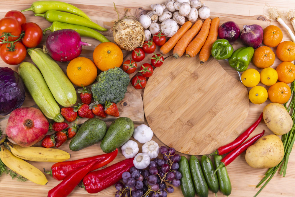 Fresh vegetables and natural ingredients