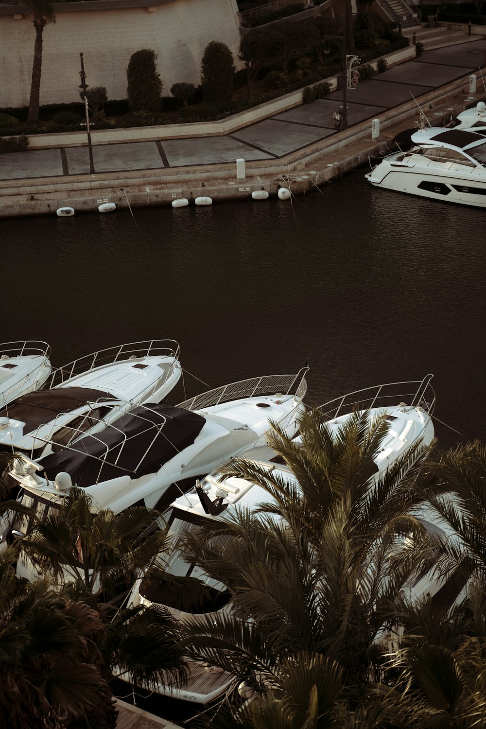 white and blue boat on water