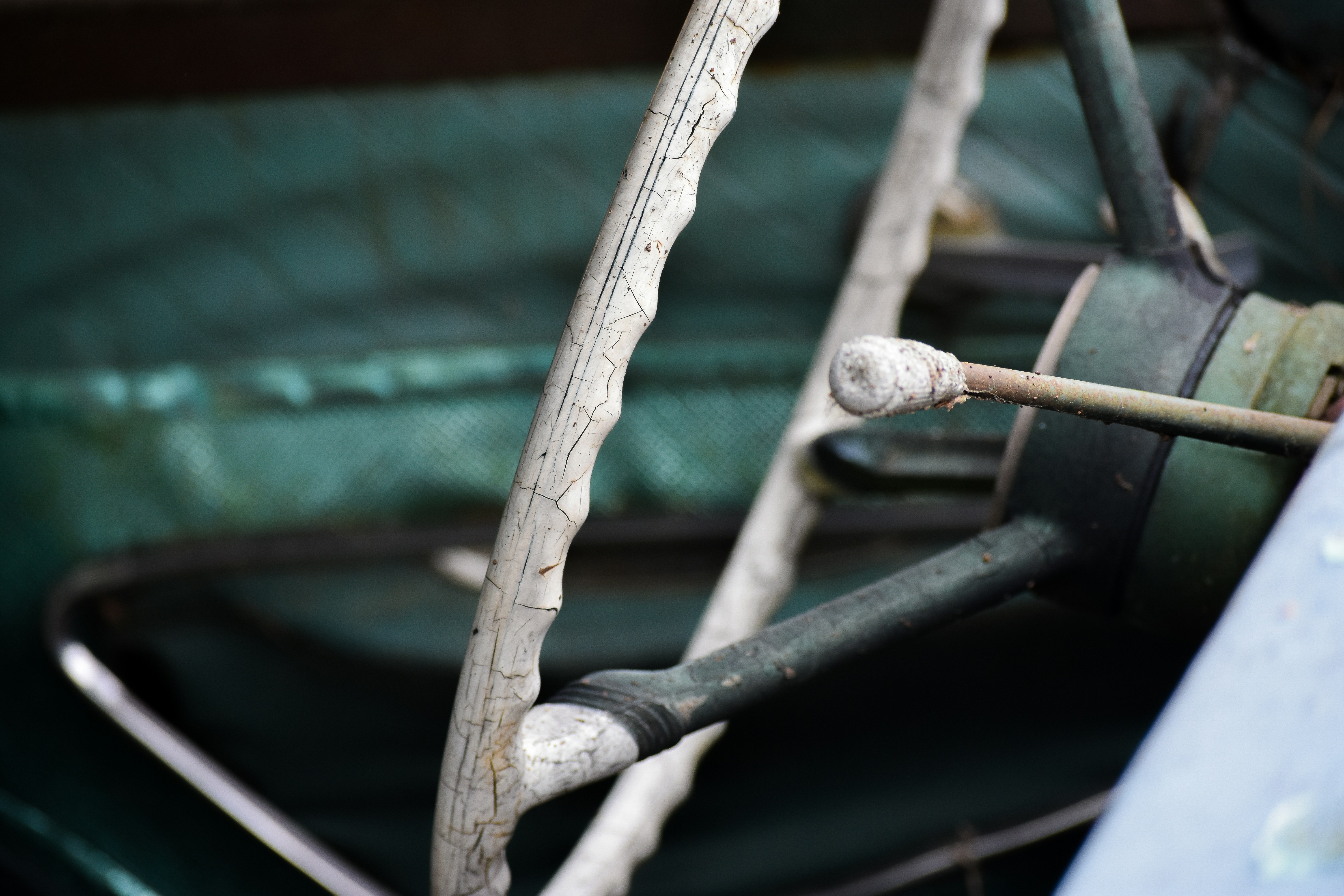 white and brown wooden stick