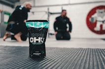 black and green plastic bag