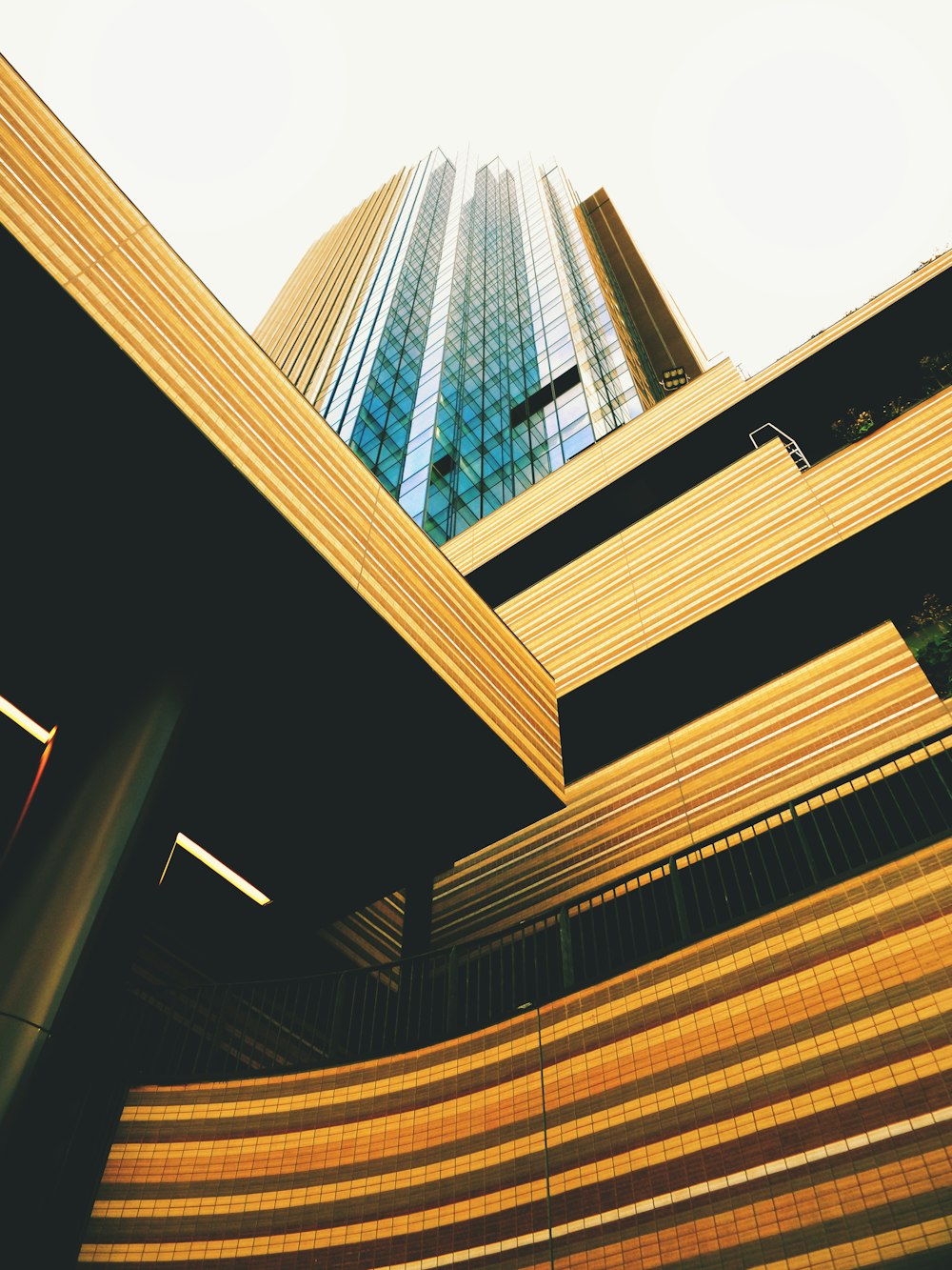 low angle photography of high rise building