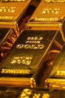gold and black rectangular case