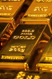 gold and black rectangular case