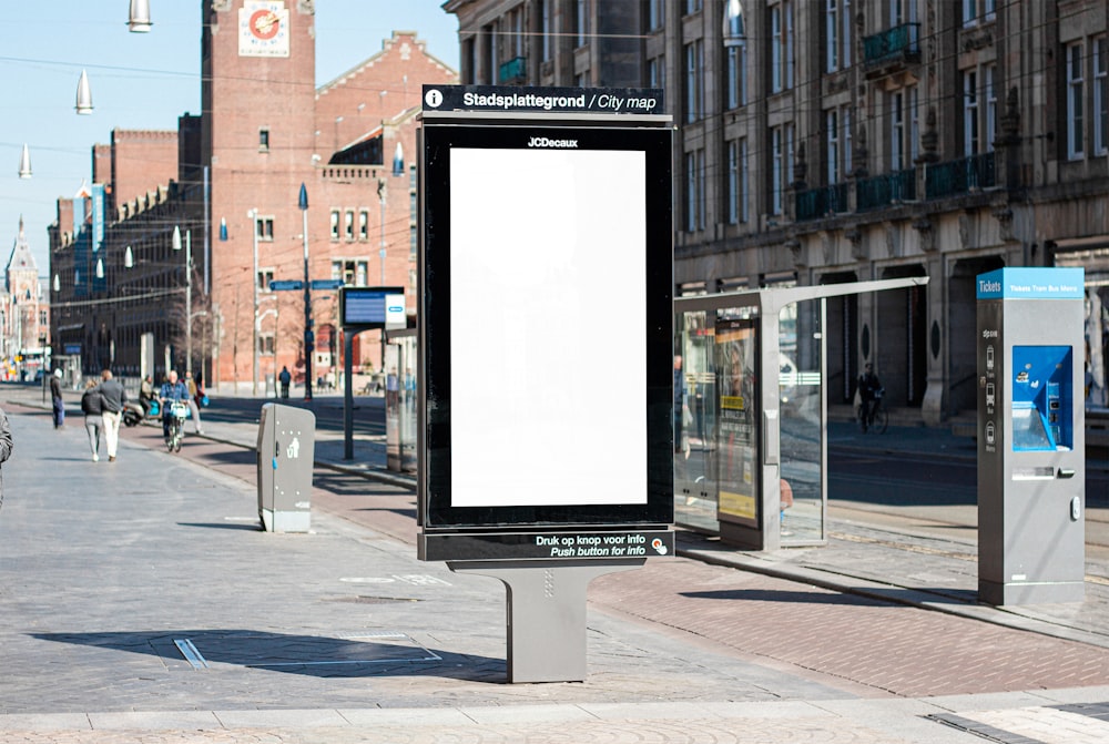 black and white street sign