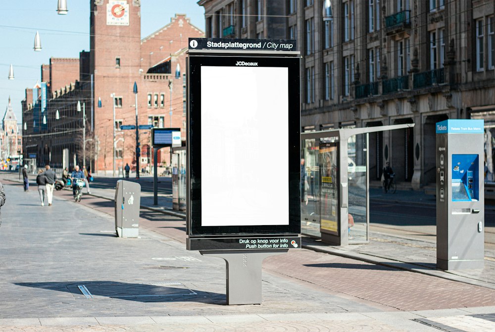 Blank advertising panel on a city street ready for a new campaign