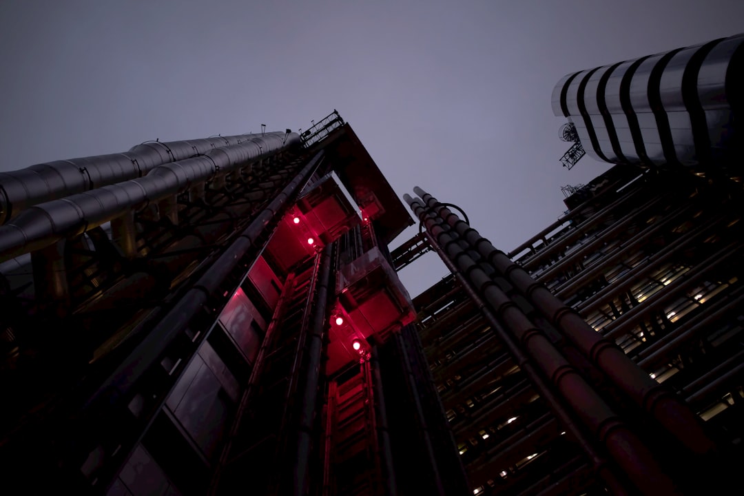 red and black concrete building