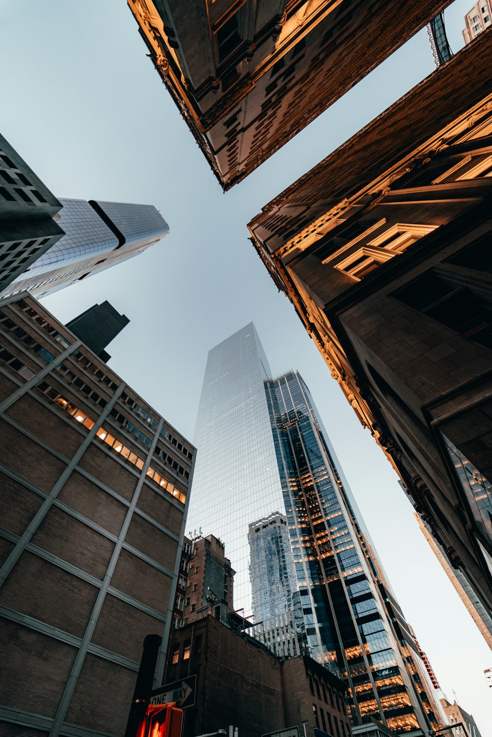 low angle photography of high rise buildings