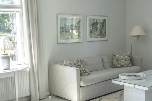 Cozy and bright living room with traditional Andalusian tiles.