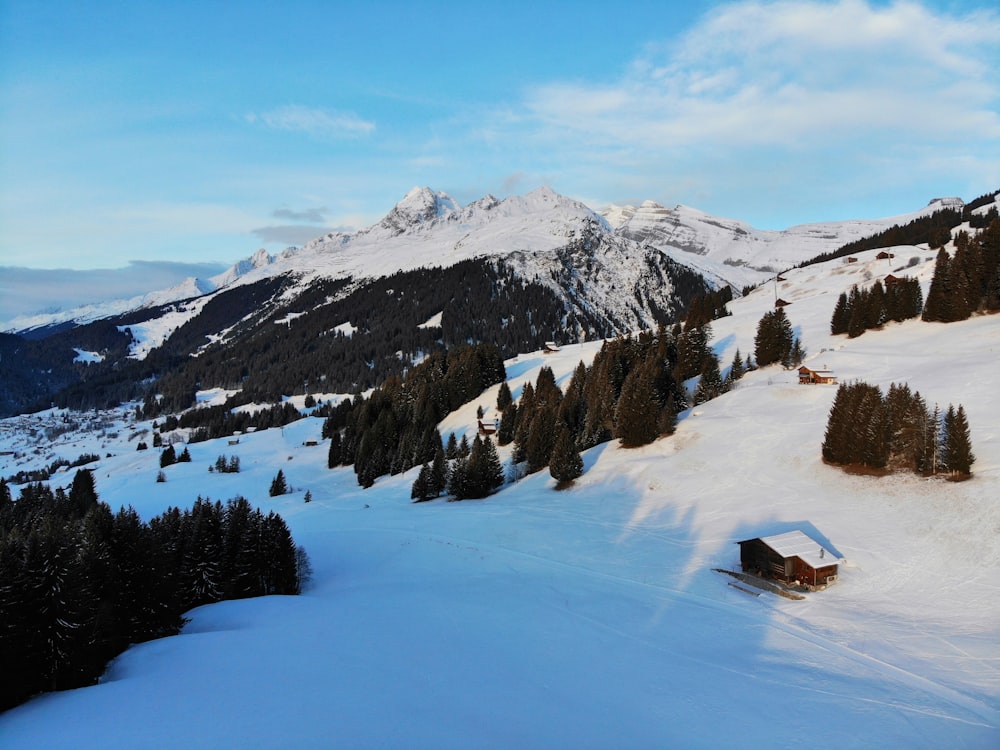 snow covered mountain during daytime