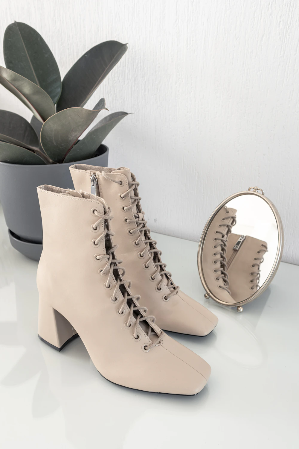 Laced Heel Boots