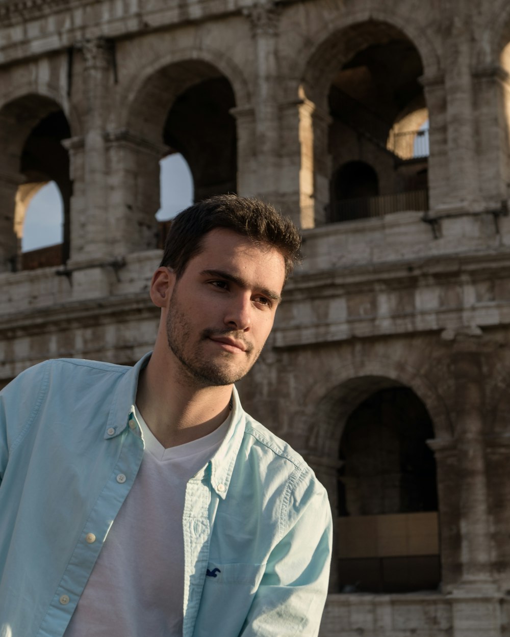 man in white button up shirt