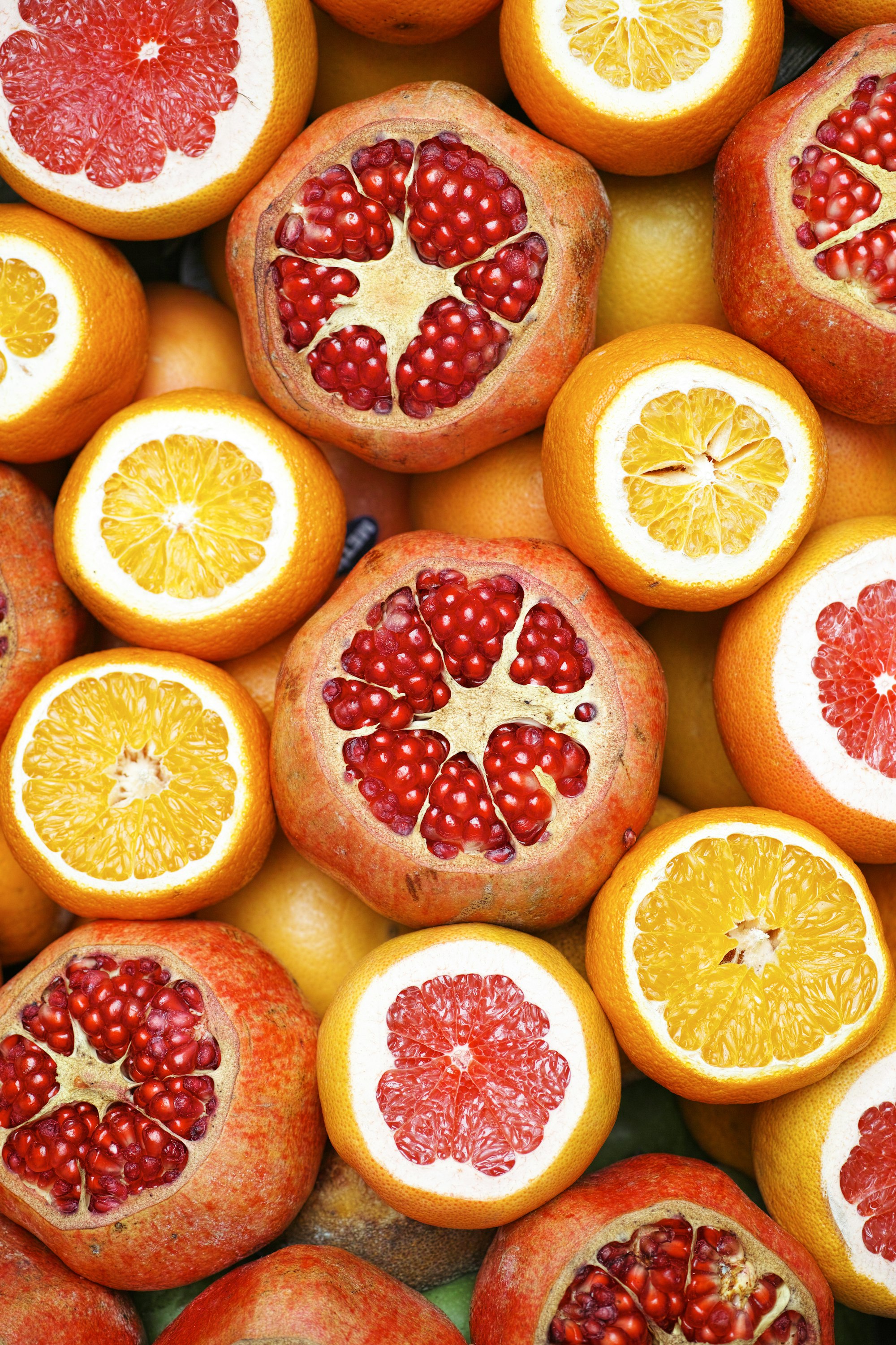 oranges and pomegranates
