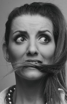 nervous woman