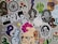 A collage of stickers featuring various graphic designs, including skulls, skeletons, a green hand with an eyeball, a dancing figure with a rose head, and other random whimsical and gothic artwork. One sticker prominently reads 'Planet of the Dead'.