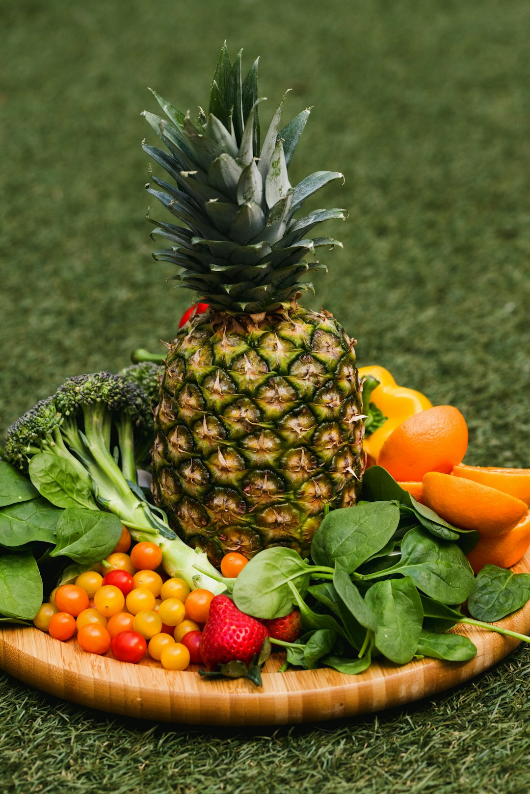 pineapple fruit and orange fruits