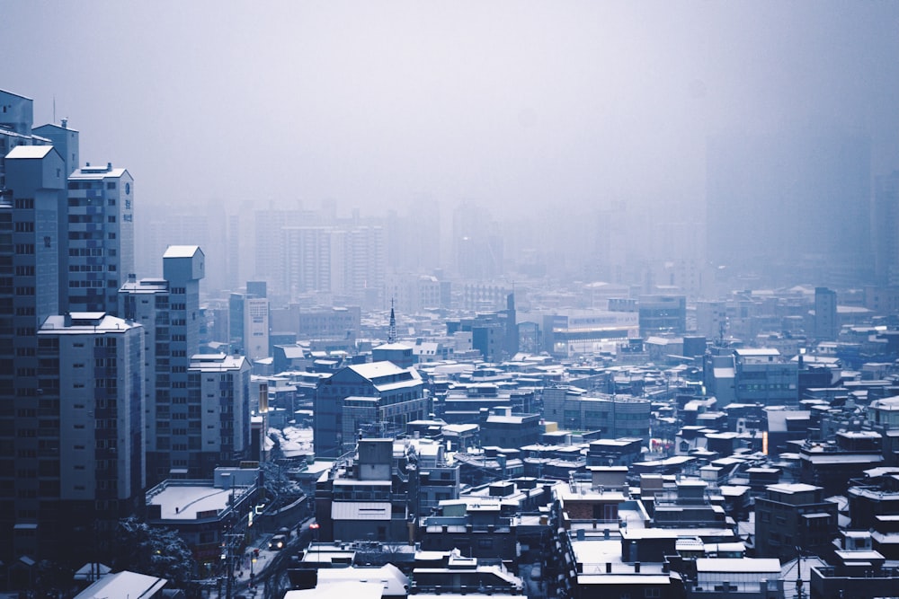 aerial view of city buildings during daytime