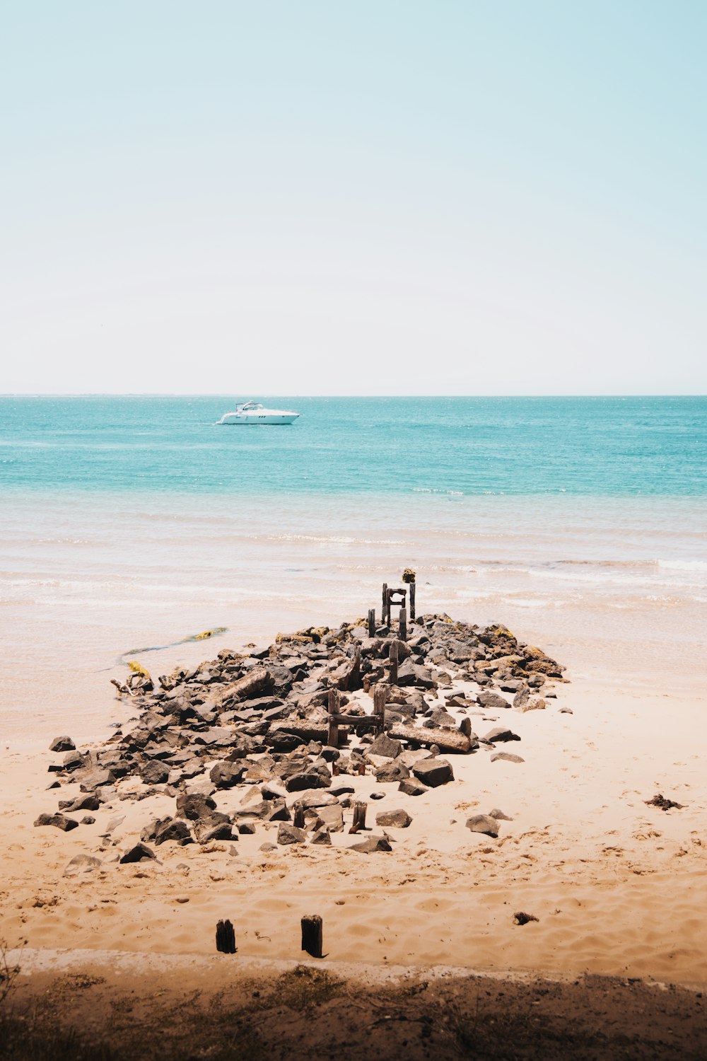 person standing on beach shore during daytime