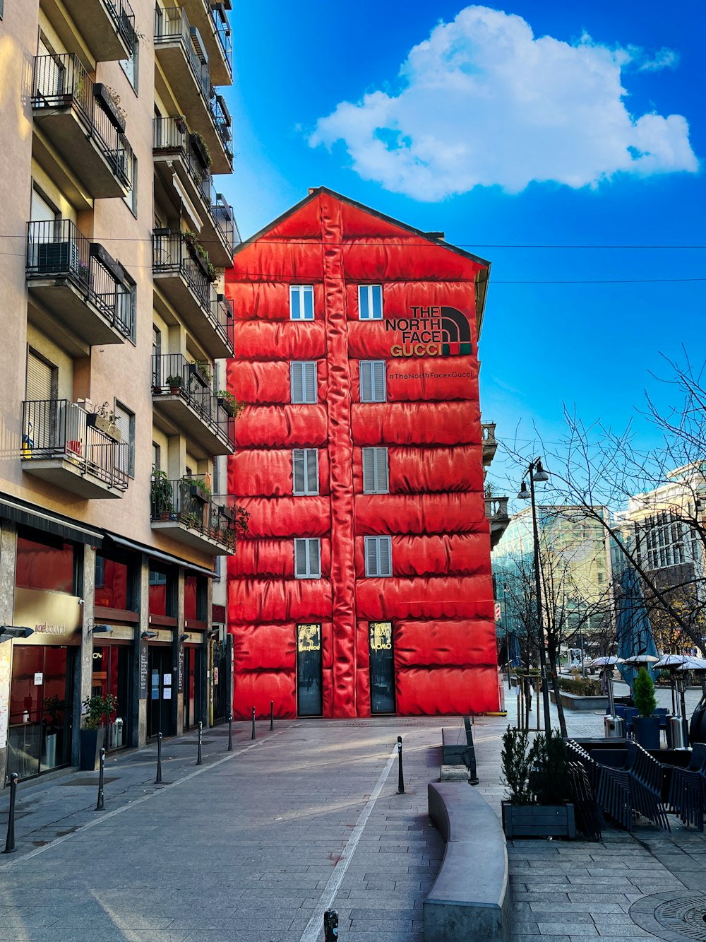 red and brown concrete building