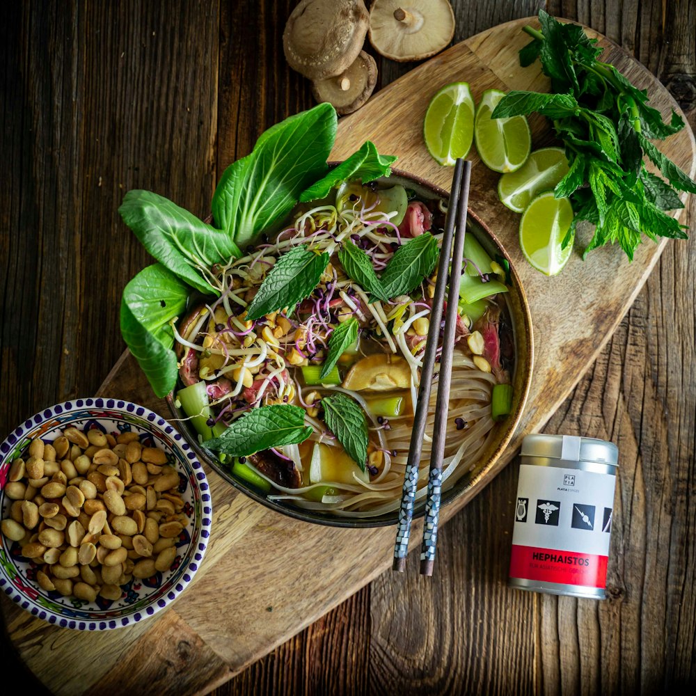 brown peanuts on brown wooden bowl