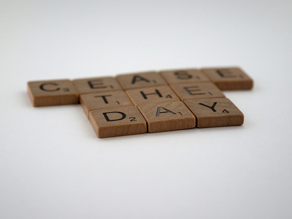 brown wooden blocks on white surface