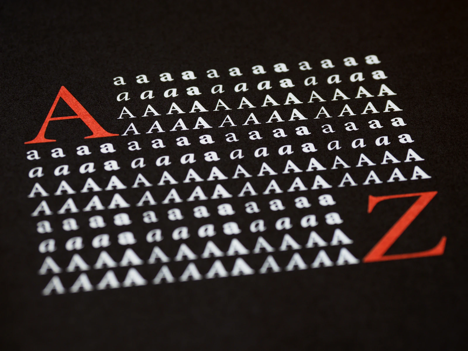 Letterpress type detail