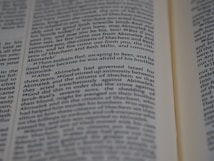 Text from a book page featuring paragraphs of narrative or dialogue related to characters such as Jotham and Abimelek. The focus is on storytelling elements and biblical references.