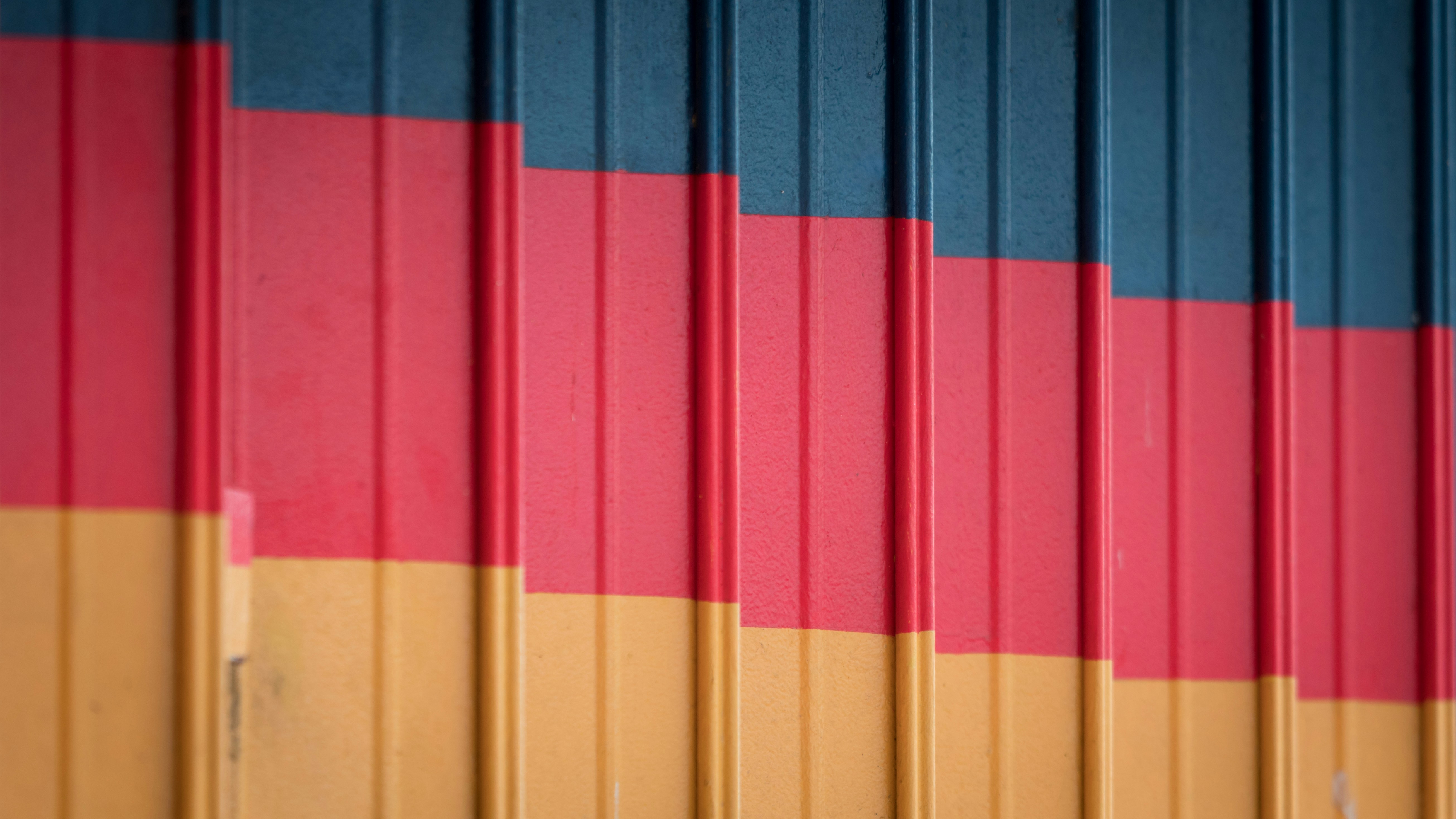 red and beige window curtain